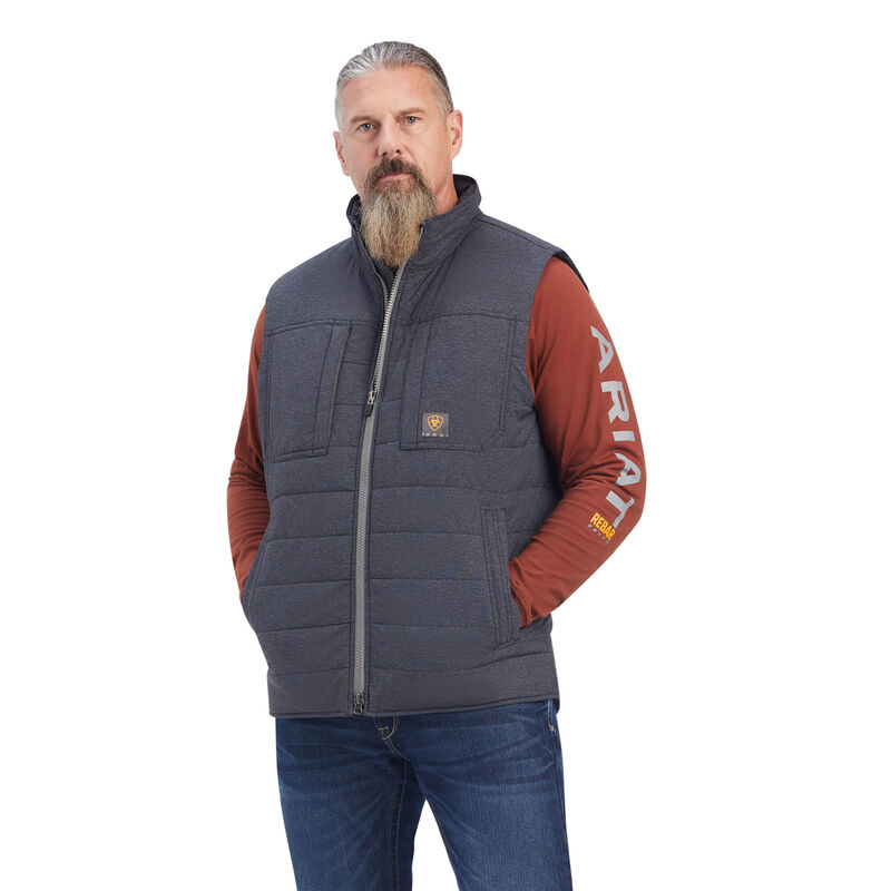 Ariat Weste Herren - Rebar Valiant Stretch Canvas Water Resistant Insulated DunkelGrau ( SVRHC-3520